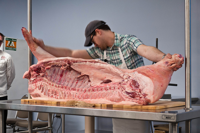 Rob Levitt Butchering and Sausage Demo