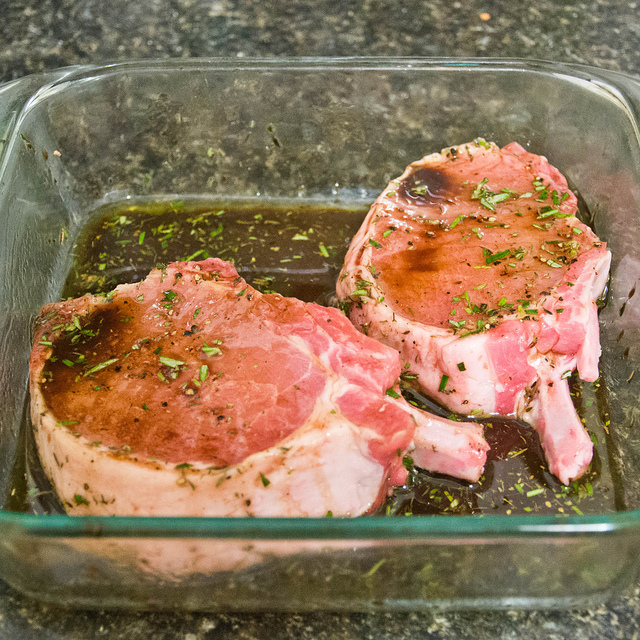 Balsamic Pork Chops with Cherry Sherry Sauce