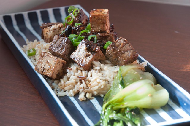 Black Garlic Sauce with Spicy Beef and Tofu Stir-Fry | PopArtichoke