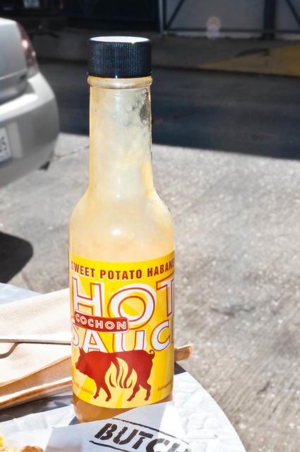 Sweet Potato Habenero Sauce at Butcher Sandwich Shop, New Orleans | PopArtichoke
