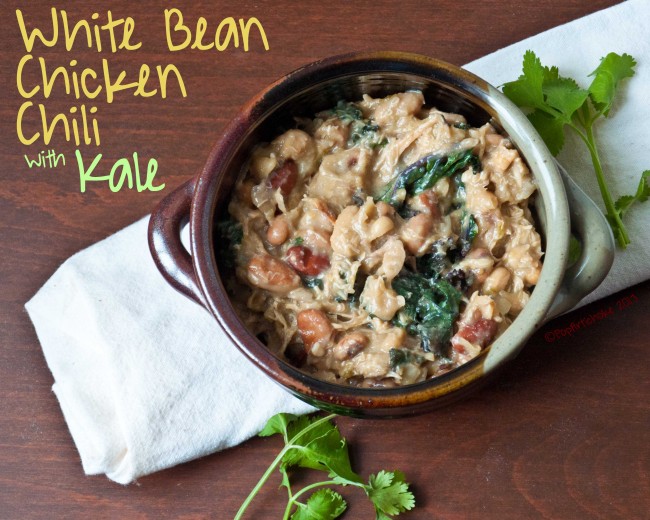 White Bean Chicken Chili with Kale | PopArtichoke
